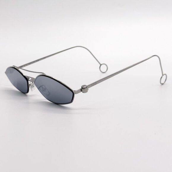 NEW FENDI FE40114U-Y 16C WOMEN SILVER CAT EYE SUNGLASSES FENDI WITH CHAIN - Picture 8 of 14